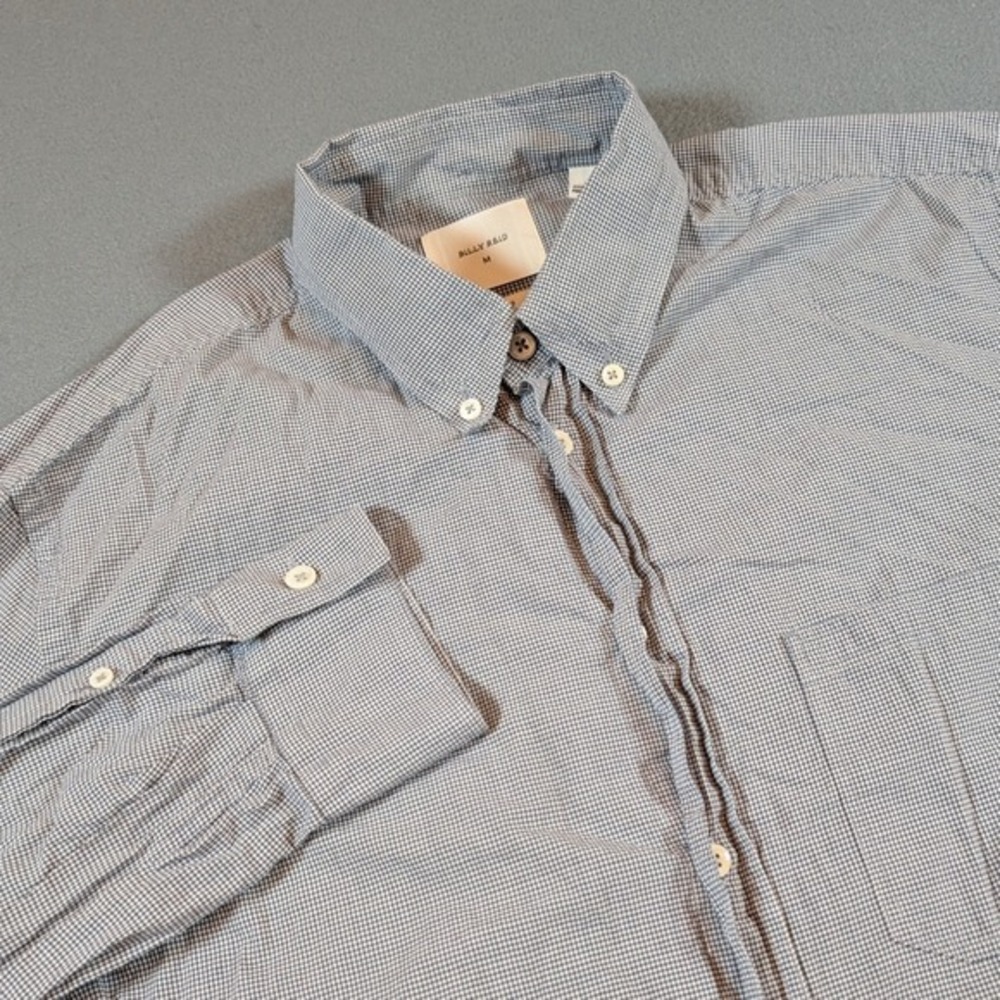 Billy Reid Standard Fit Gingham Button Down Shirt Men's Size M‎